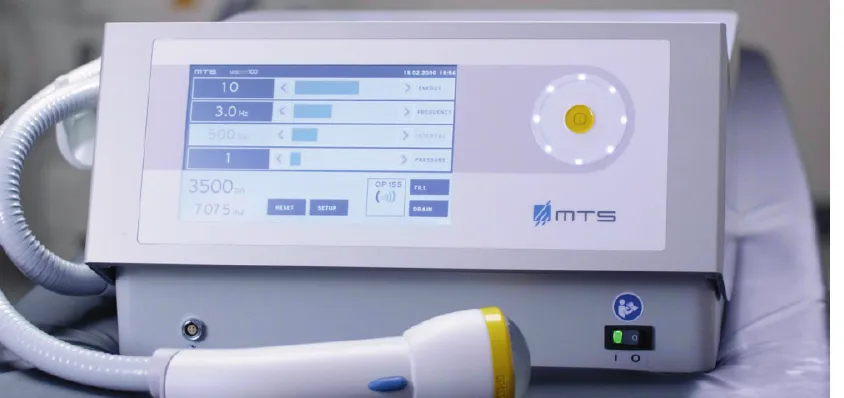 The SoftWave OrthoGold 100 device and applicator used at Gentle Care Chiropractic in West Linn, Oregon