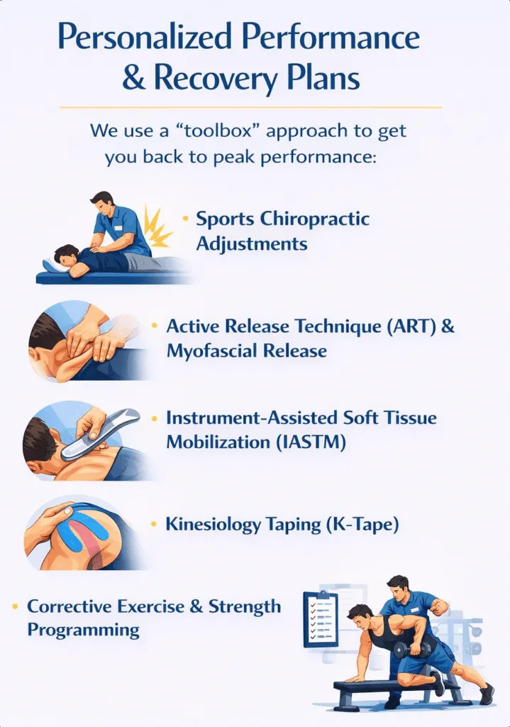 Athlete receiving personalized recovery treatment